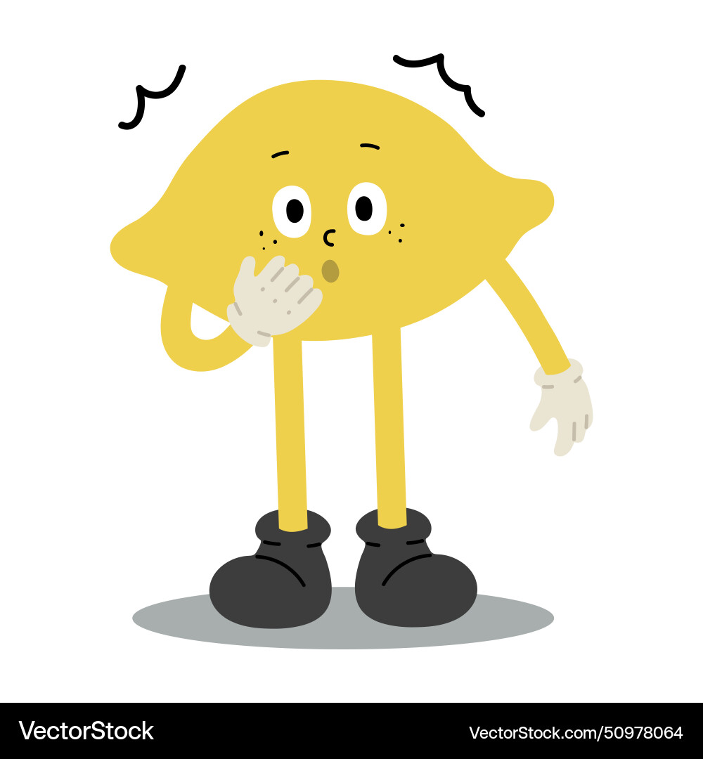 Lemon character single 4 Lemon character single 4 vector image