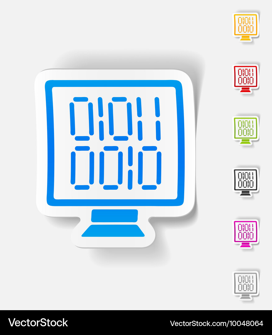 Realistic design element computer screen Vector Image