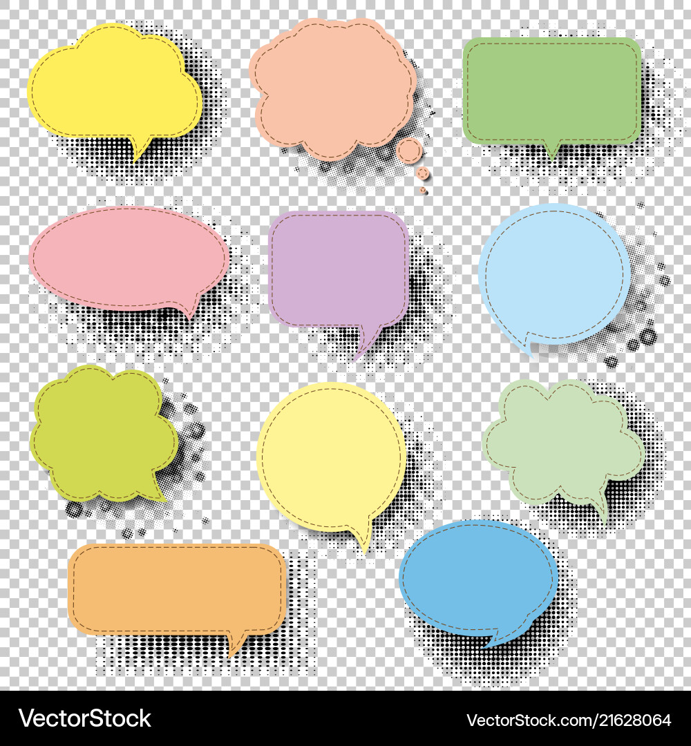 Retro speech bubble with transparent background vector image
