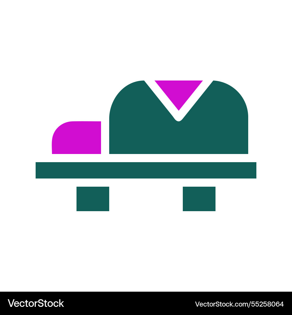 Stylized abstract bench with bold color scheme Vector Image