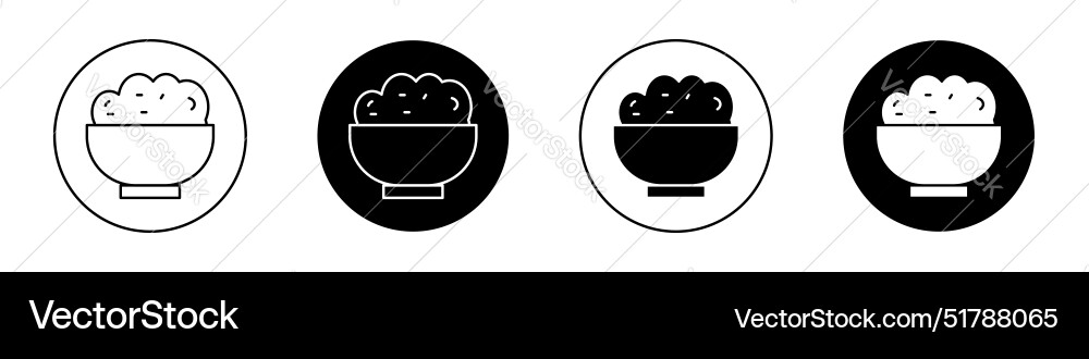 Bowl rice icon Royalty Free Vector Image - VectorStock