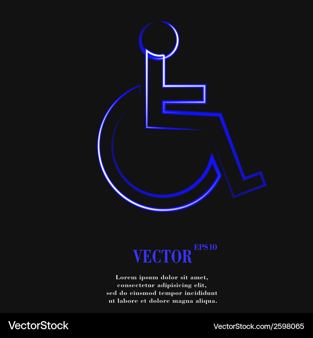 Disabled flat modern web button and space for your Vector Image