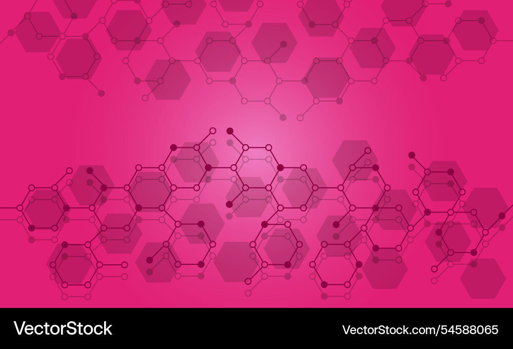 Hexagonal pink background with process flow chart Hexagonal pink background with process flow chart vector image