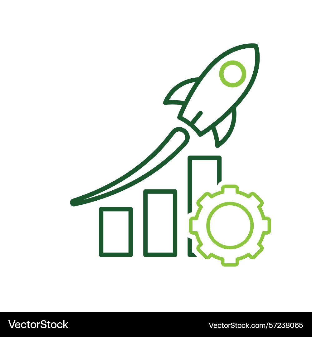 Optimization icon performance graph Optimization icon performance graph vector image