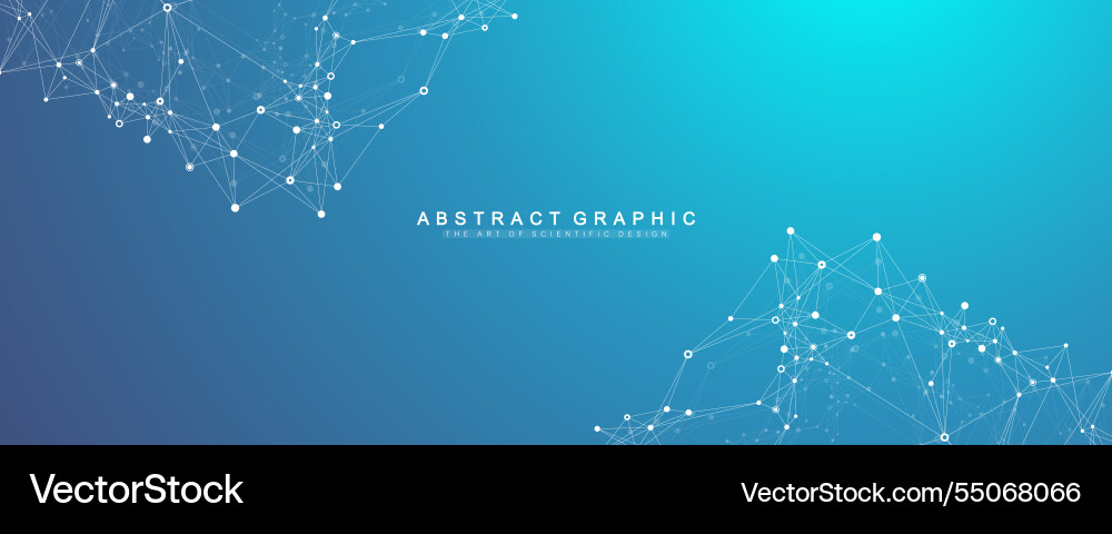 Abstract dynamic motion lines and dots connection Vector Image