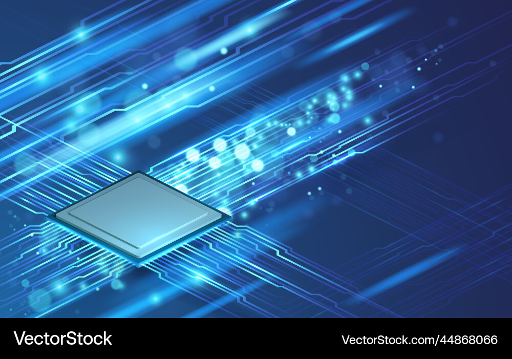 Abstract technology background with chip Abstract technology background with chip vector image