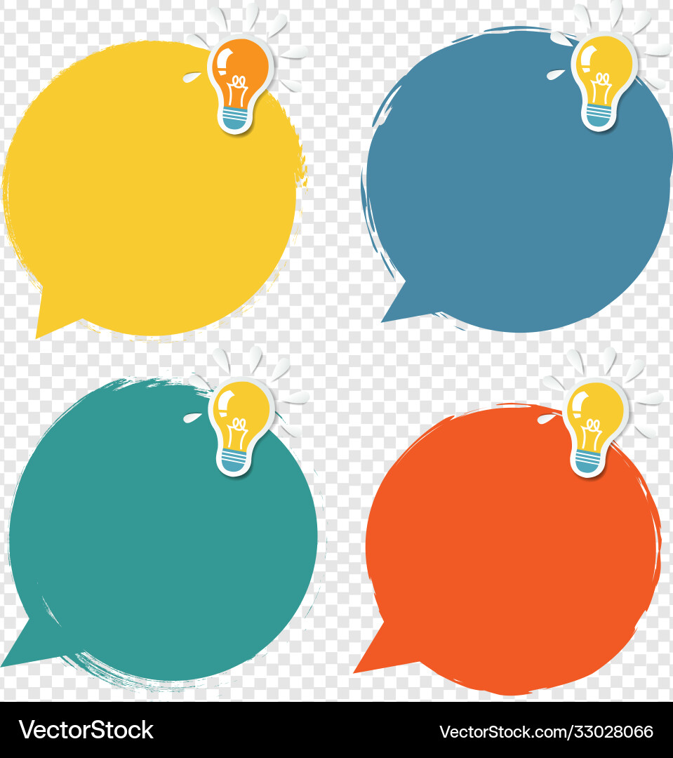 Colorful blobs big set isolated white background vector image