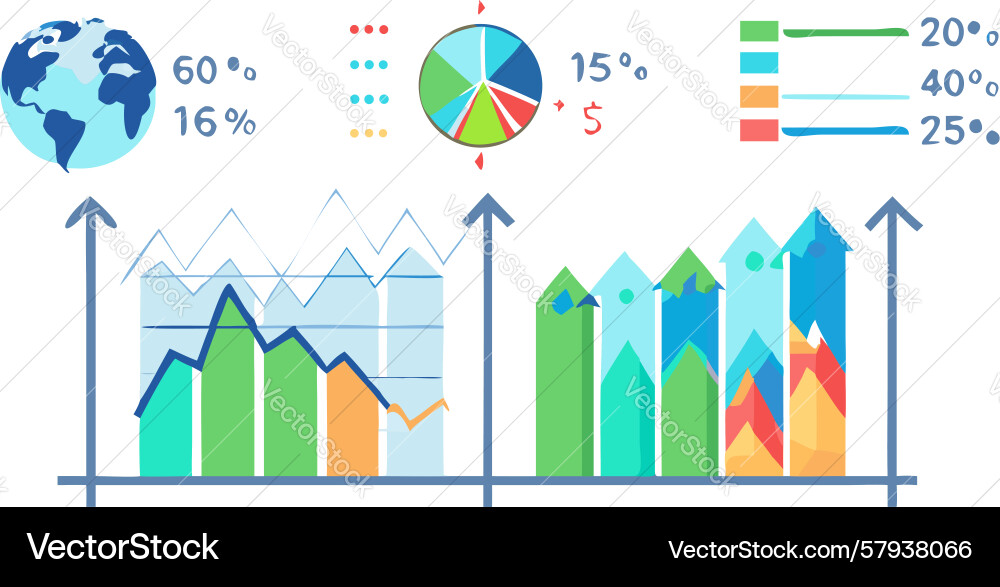 Dynamic Multi-Bar Chart for Business Insights Vector Image
