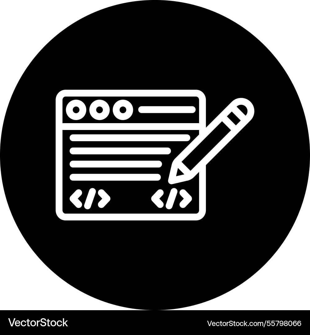 Edit code icon design vector image