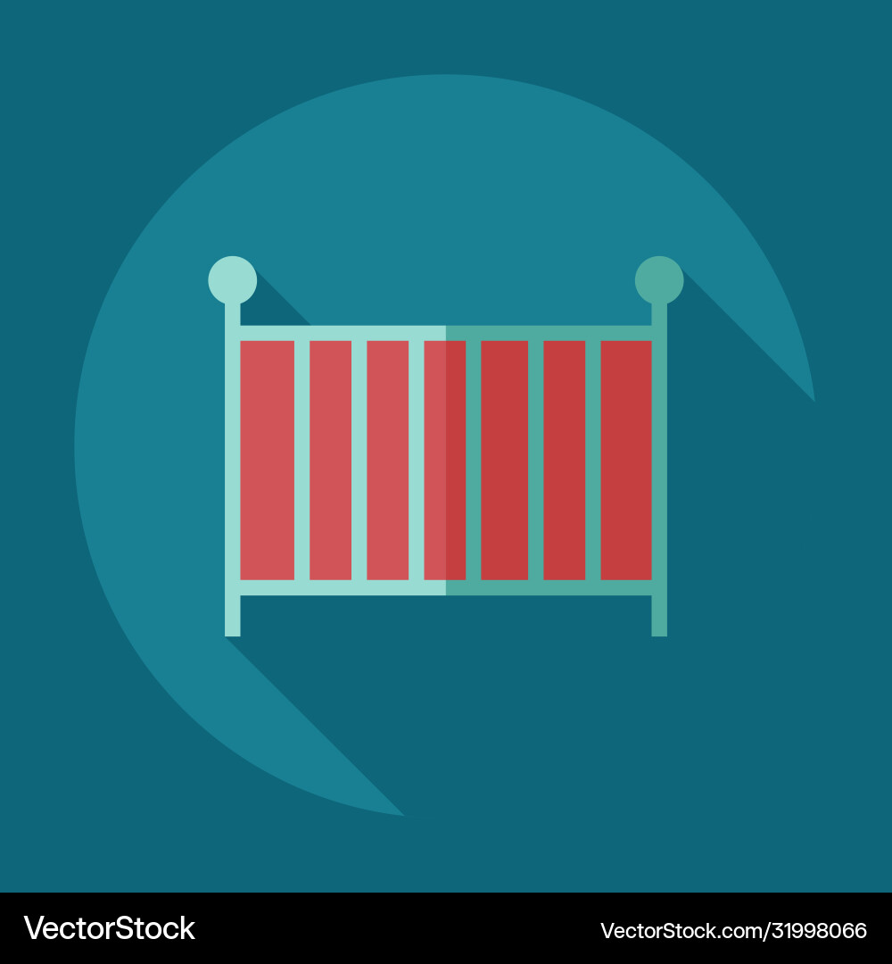 Flat modern design with shadow icons cot Flat modern design with shadow icons cot vector image
