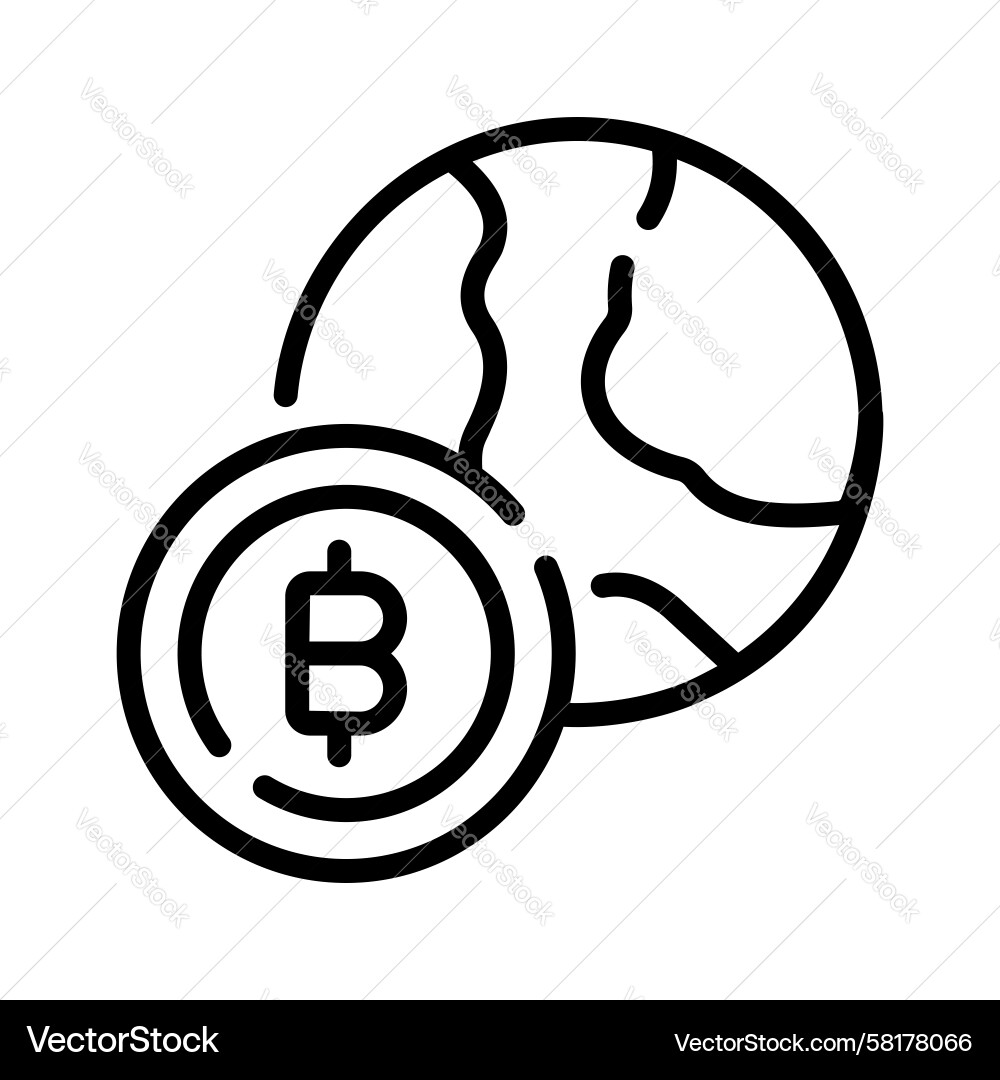 Global Bitcoin Circulation Icon – Royalty-Free Vector | VectorStock