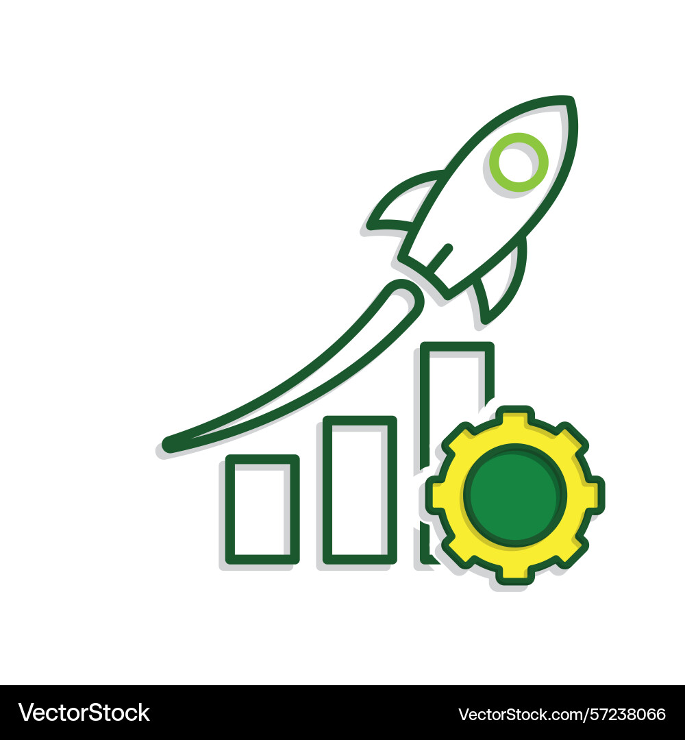 Optimization icon performance graph Optimization icon performance graph Vector Image