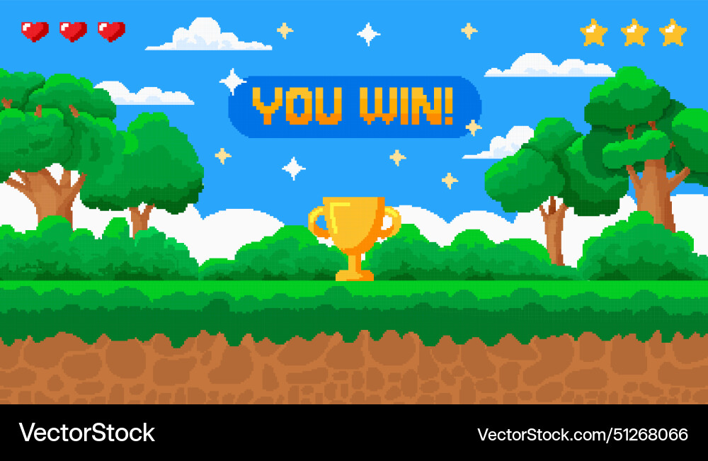Retro Arcade Pixel Game Background vector image