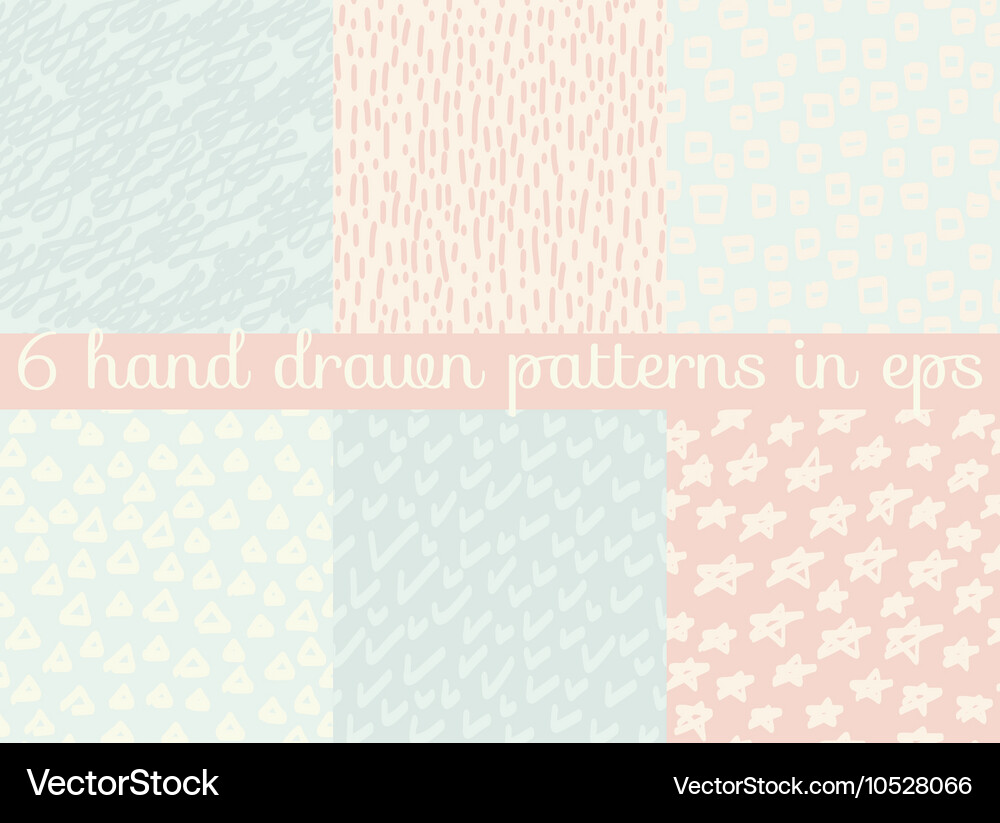 Seamless wallpaper pattern background set Vector Image