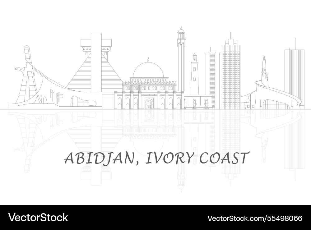 Skyline Panorama der Stadt abidjan Elfenbeinküste Skyline Panorama der Stadt abidjan Elfenbeinküste vektorbild