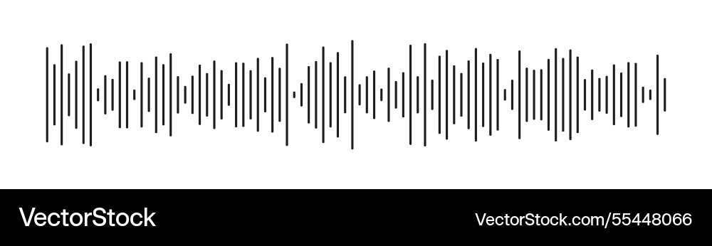 Voice message template equalizer symbol vector image