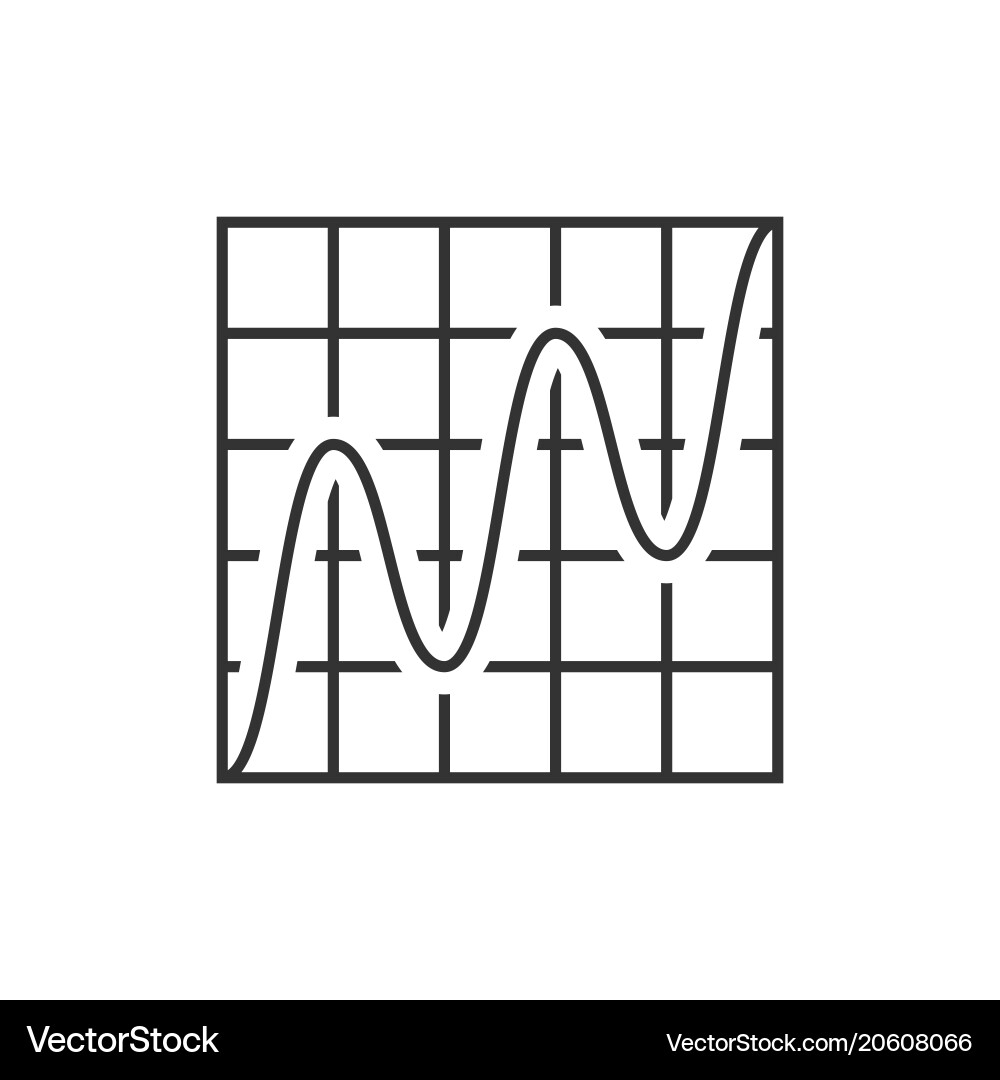 Wave Graph Icon - Data Analysis vector image