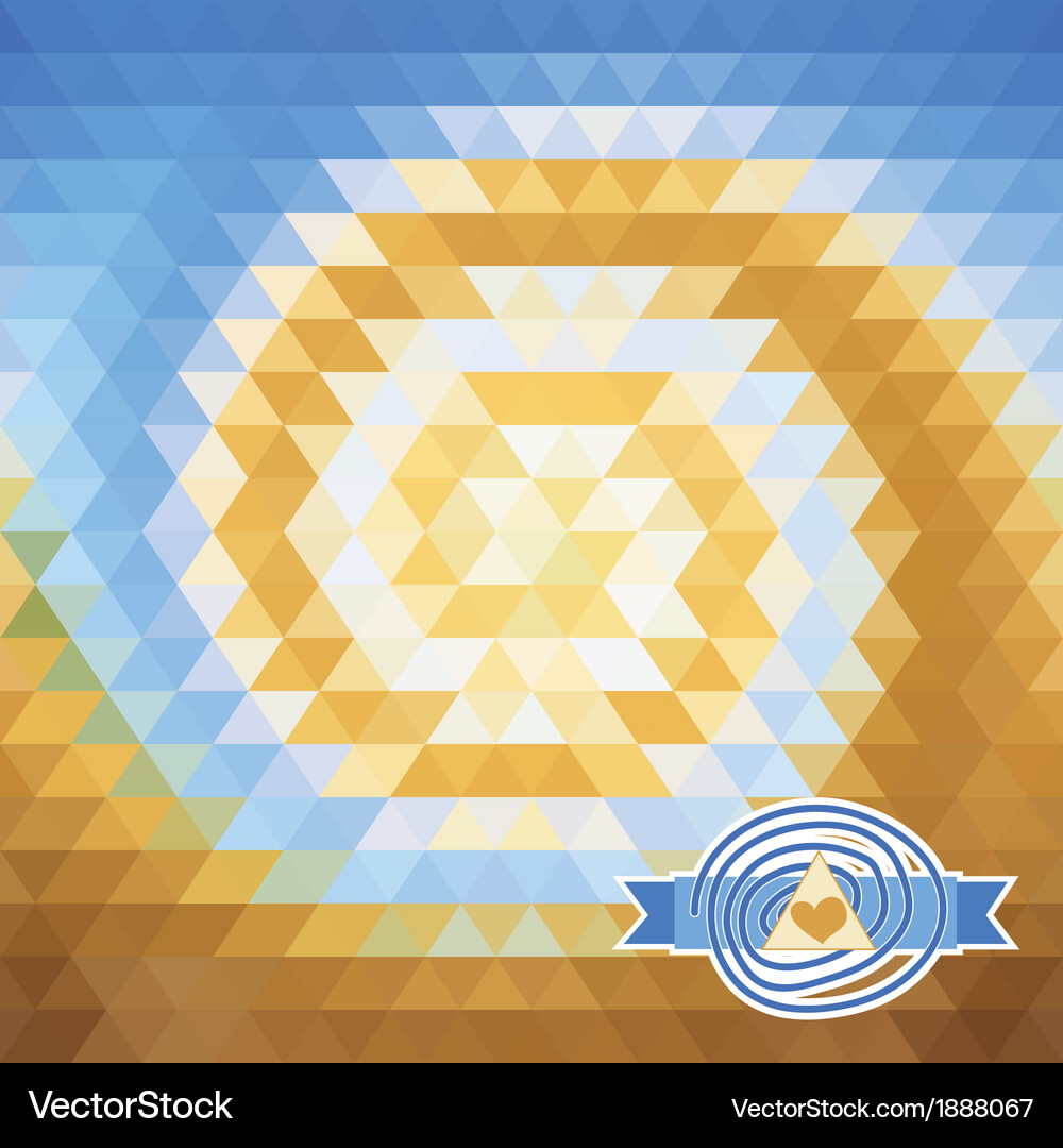 Background with triangles vortex Vector Image