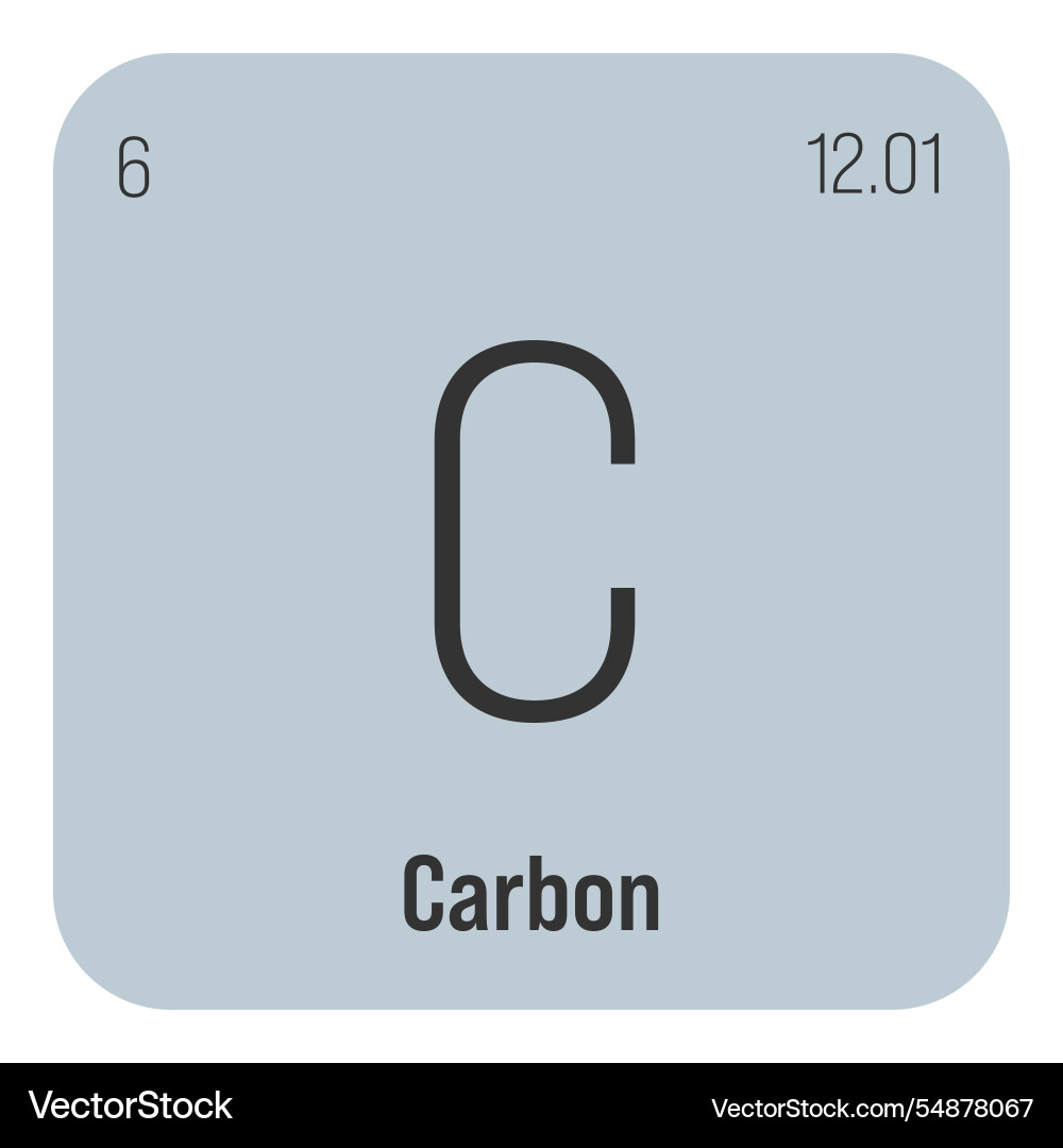 Carbon c periodic table element Carbon c periodic table element vector image