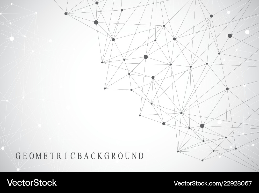Connected Data Network Background vector image