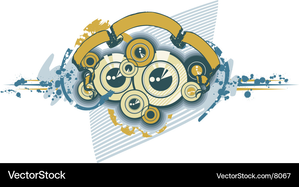 Disks sub-woofer ornament texture Vector Image