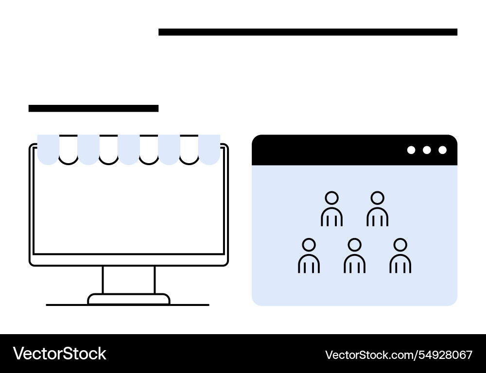 Online storefront and user interface concept Online storefront and user interface concept Vector Image