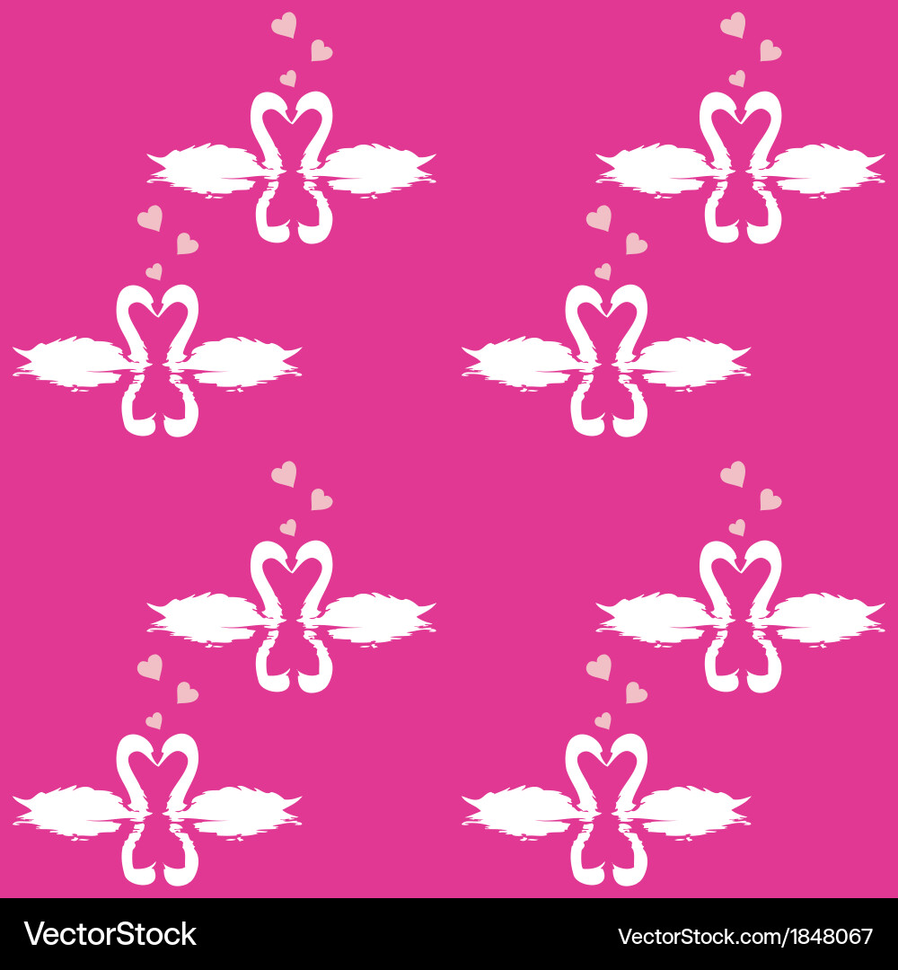 Swan pattern Vector Image