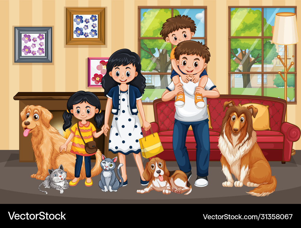 Szene mit Menschen in der Familie zu Hause Szene mit Menschen in der Familie zu Hause vektorbild