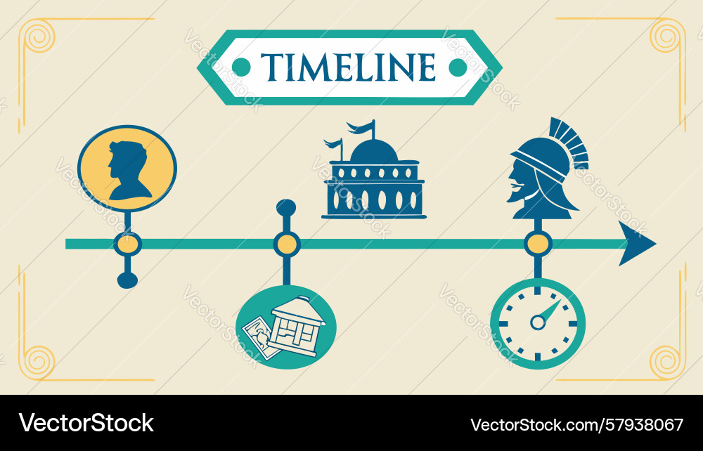 Timeline Chart - Project Progress Vector Image