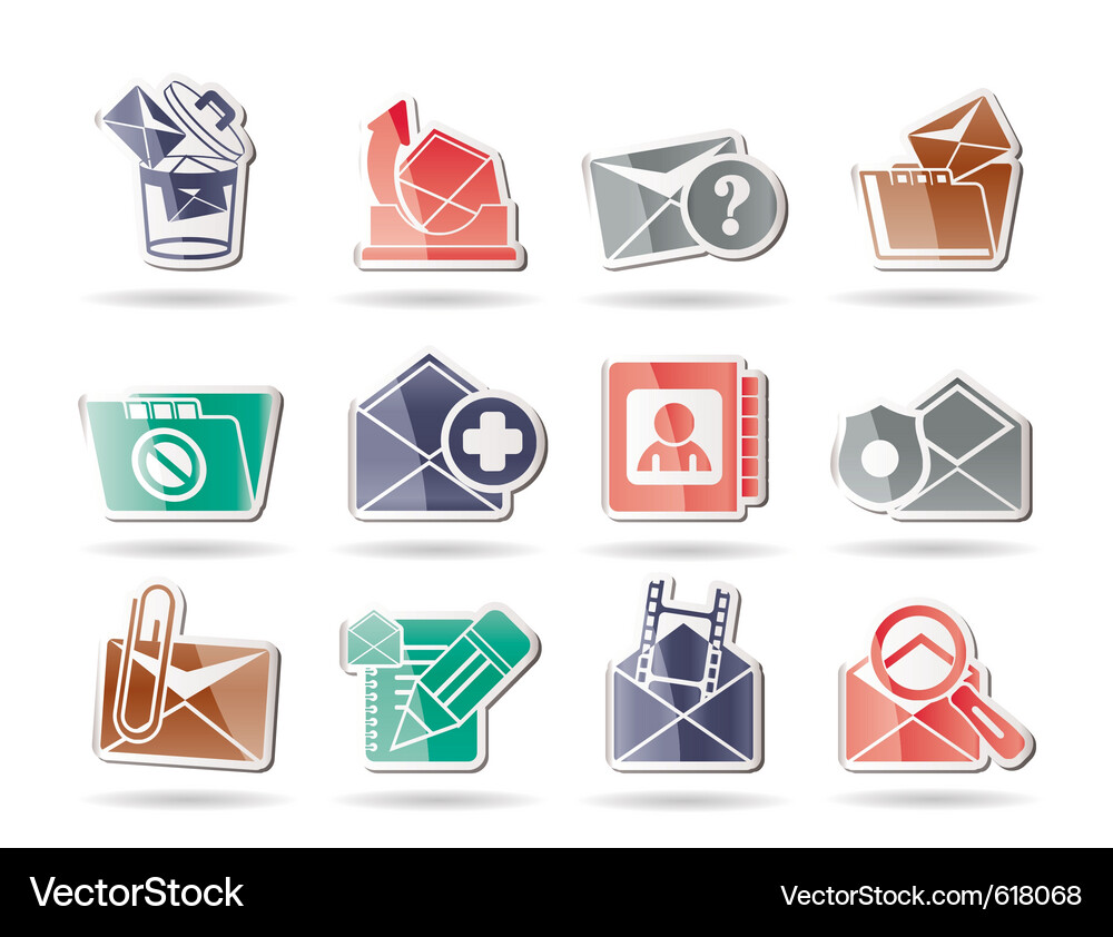 E-mail and message icons Vector Image