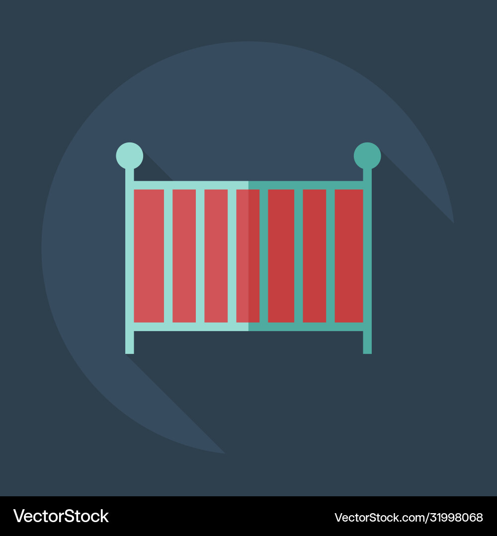 Flat modern design with shadow icons cot Flat modern design with shadow icons cot vector image
