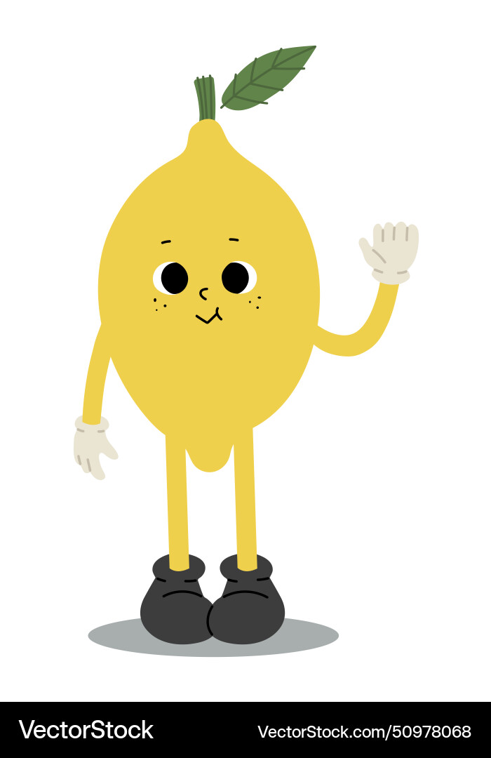 Lemon character single 8 Lemon character single 8 vector image