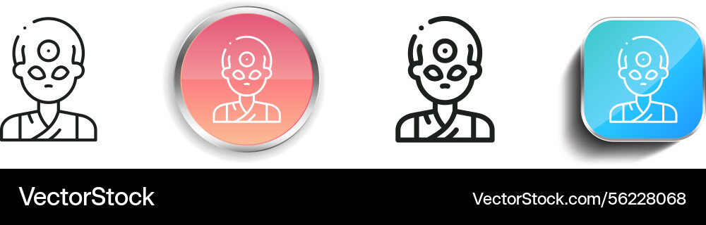Master icon thin linear regular and button style vector image