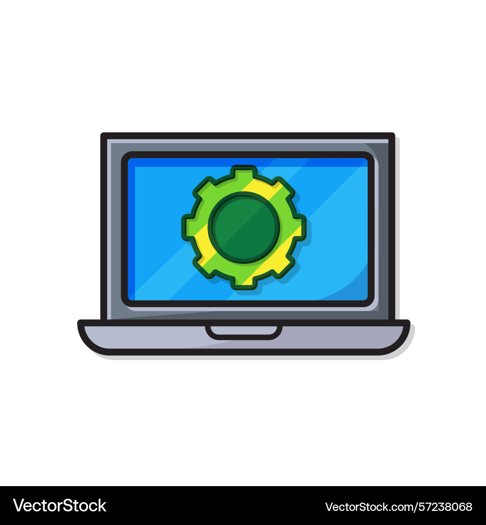 Optimization icon system computer Optimization icon system computer vector image