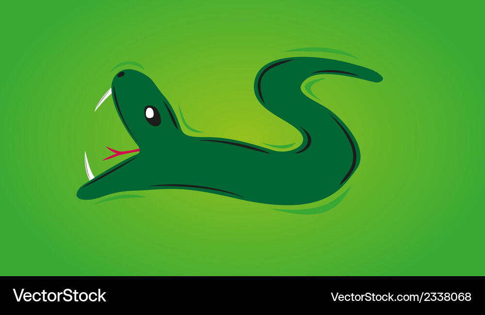 Snake with open mouth Vector Image