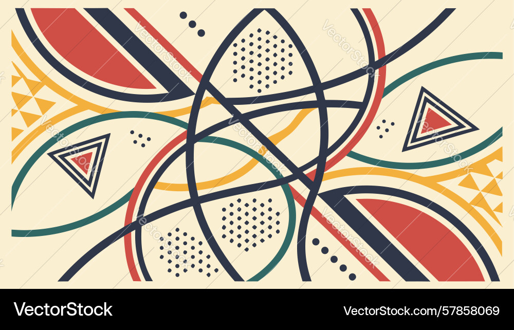 Abstract geometric pattern with lines and dot Vector Image