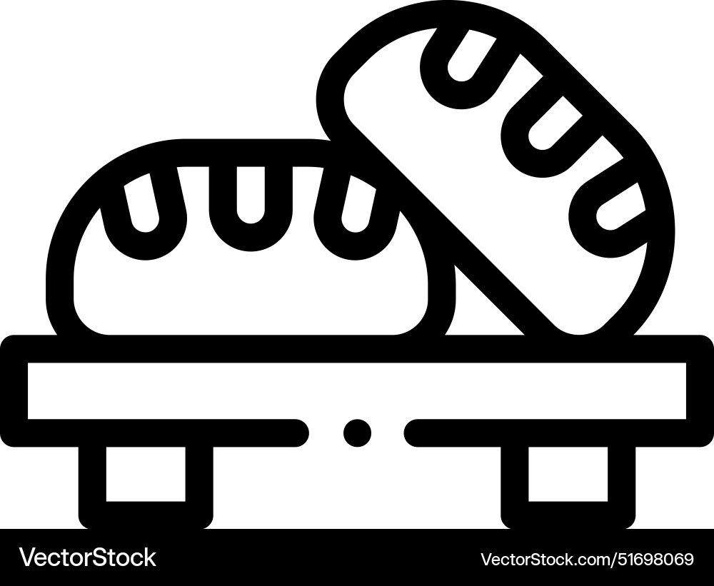 Bread icon thin linear style design isolated Bread icon thin linear style design isolated vector image