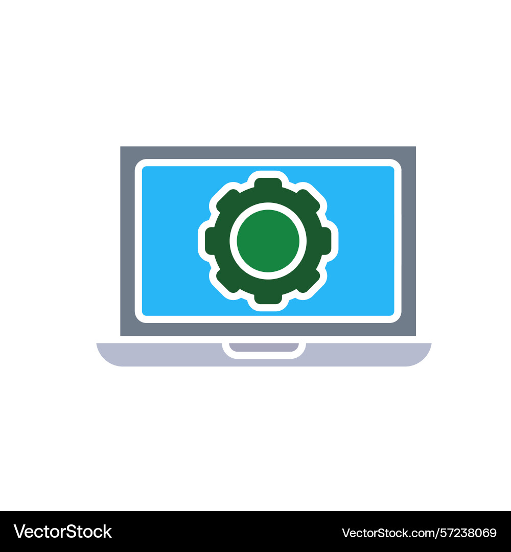 Optimization icon system computer Optimization icon system computer Vector Image