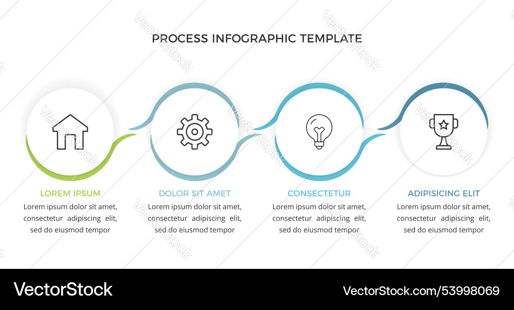 Process infographic template Process infographic template vector image