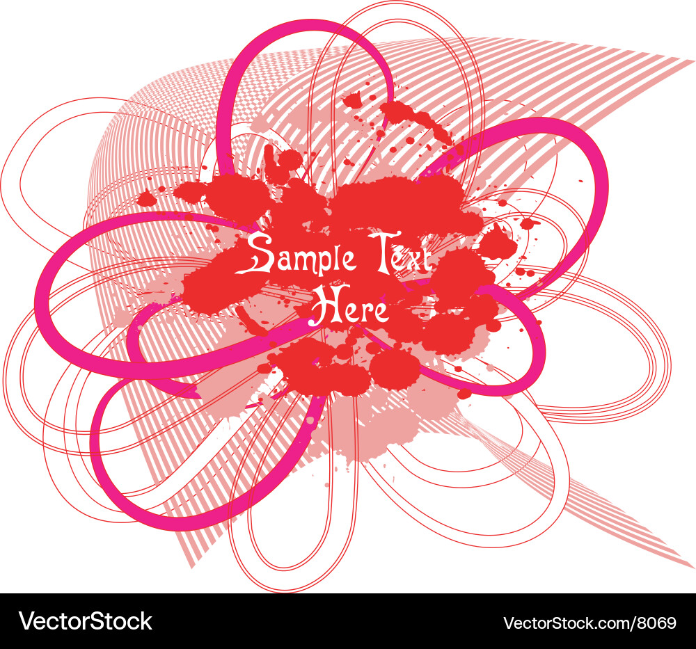 Red Scroll Pattern Vector Image
