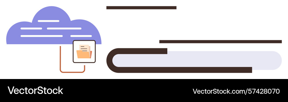 Digital file storage and cloud network connection Digital file storage and cloud network connection vector image
