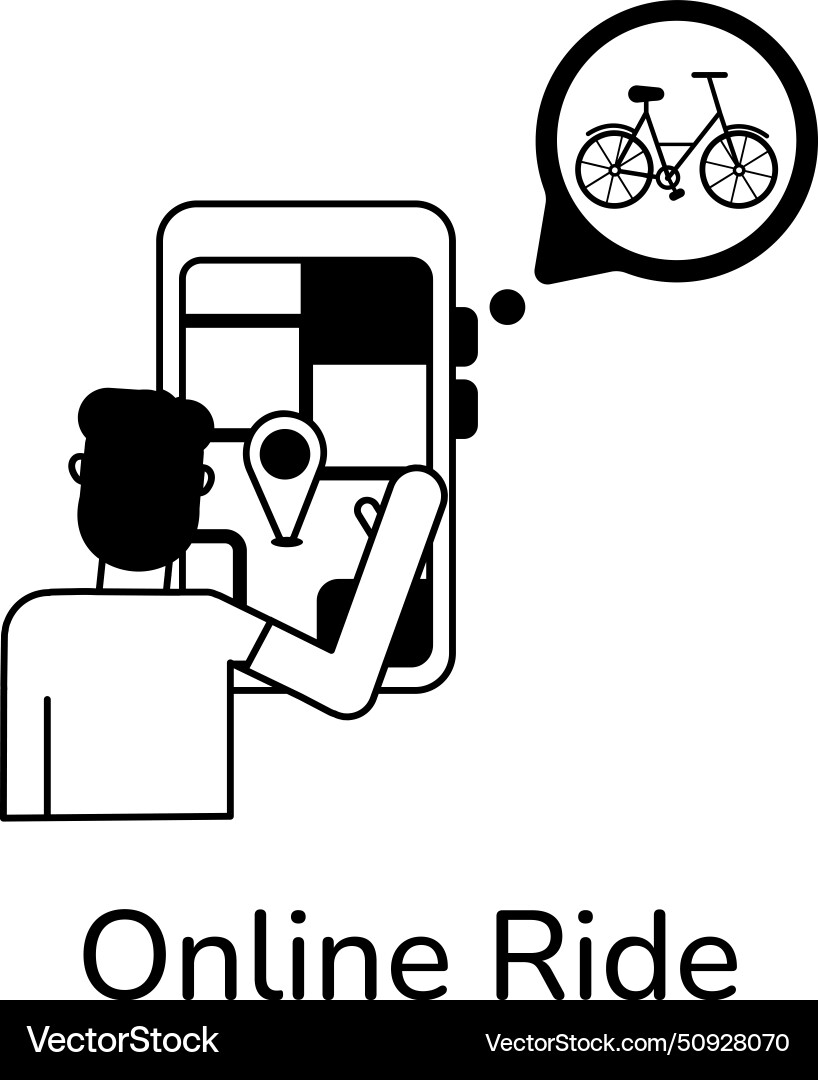 Online ride Royalty Free Vector Image - VectorStock