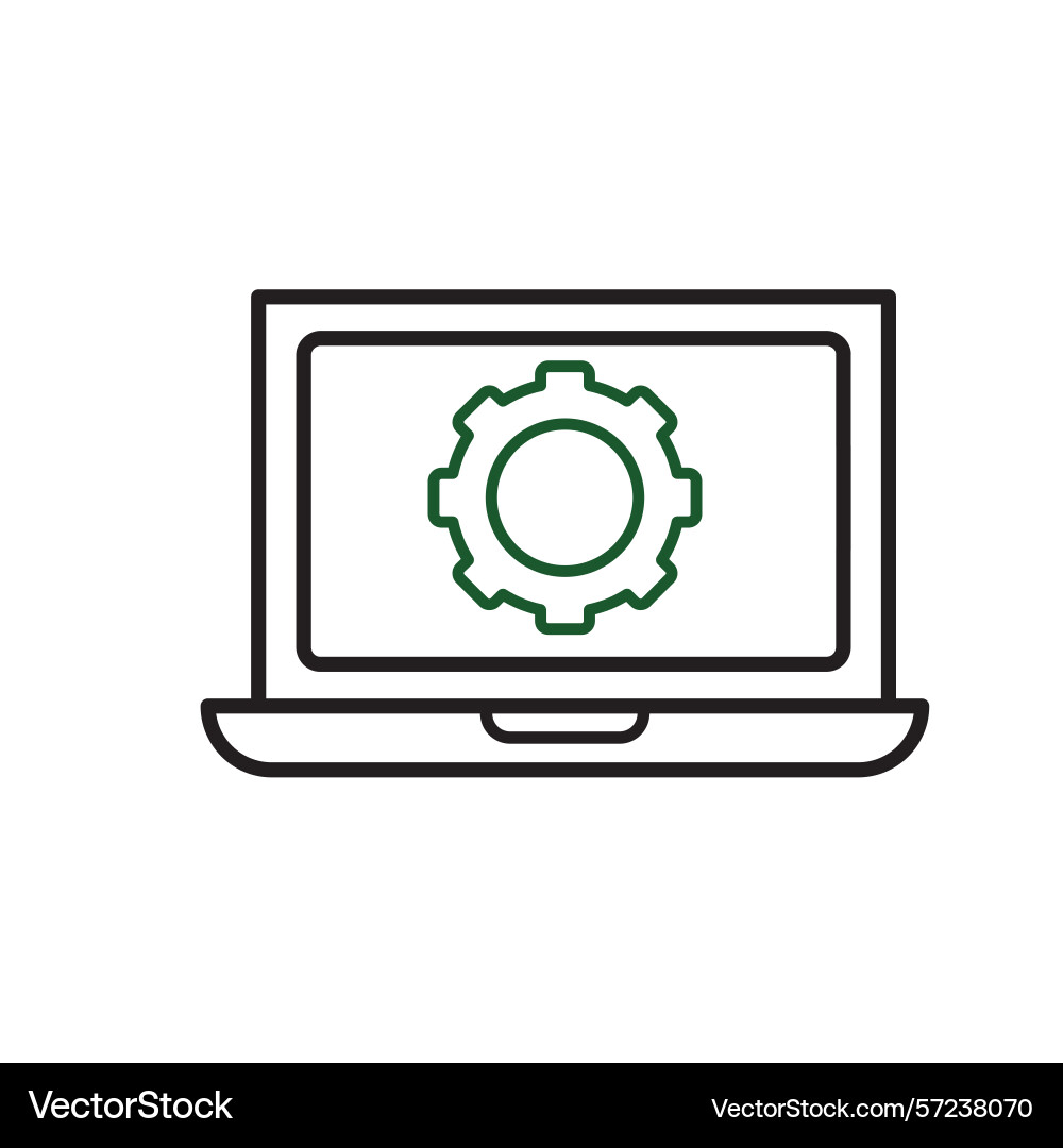 Optimization icon system computer Optimization icon system computer vector image