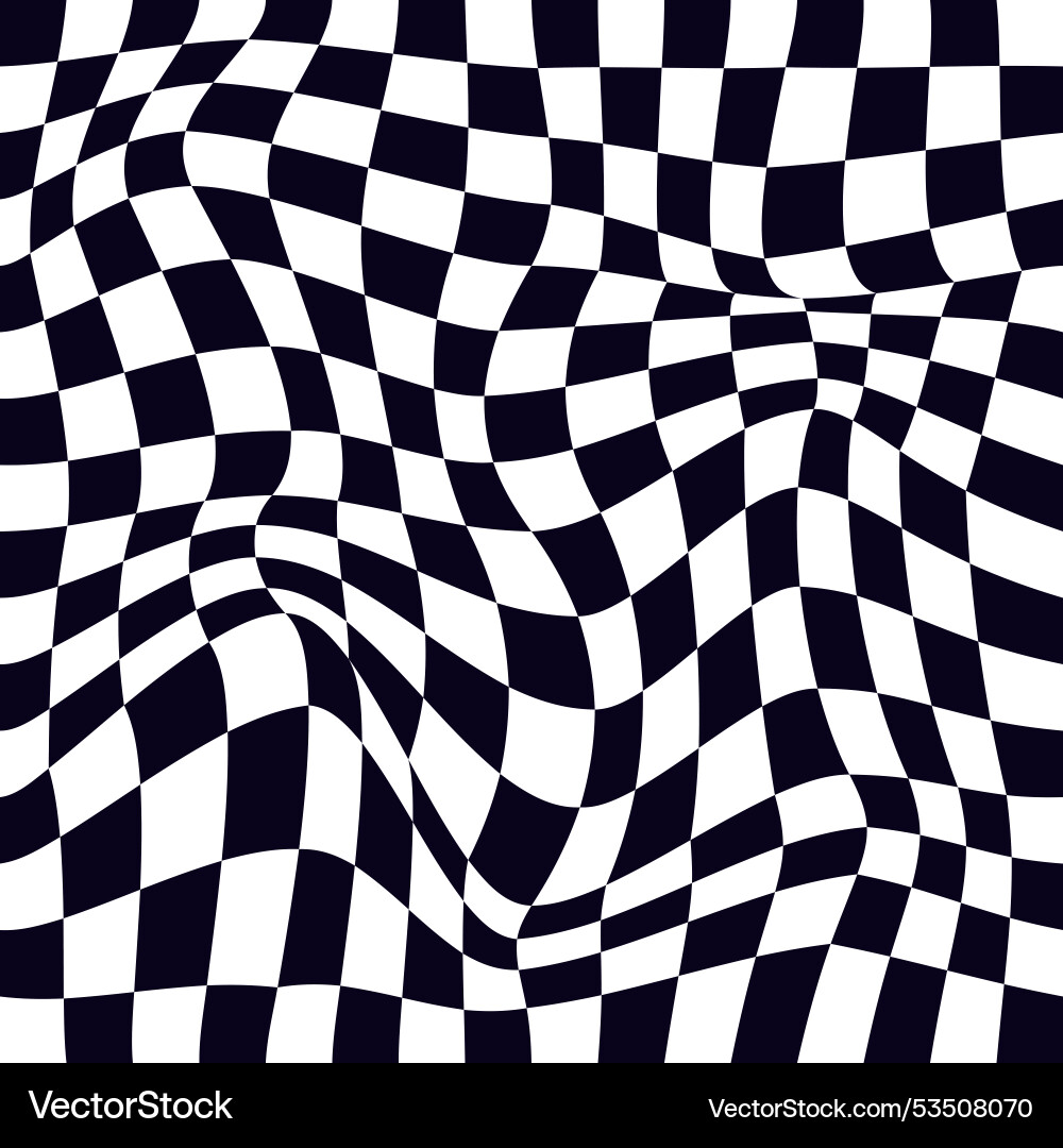 Psychedelic checkerboard pattern Psychedelic checkerboard pattern Vector Image