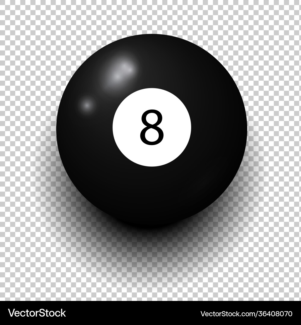 Stock Billard Ballnummer 8 schwarz Farbe Stock Billard Ballnummer 8 schwarz Farbe vektorbild
