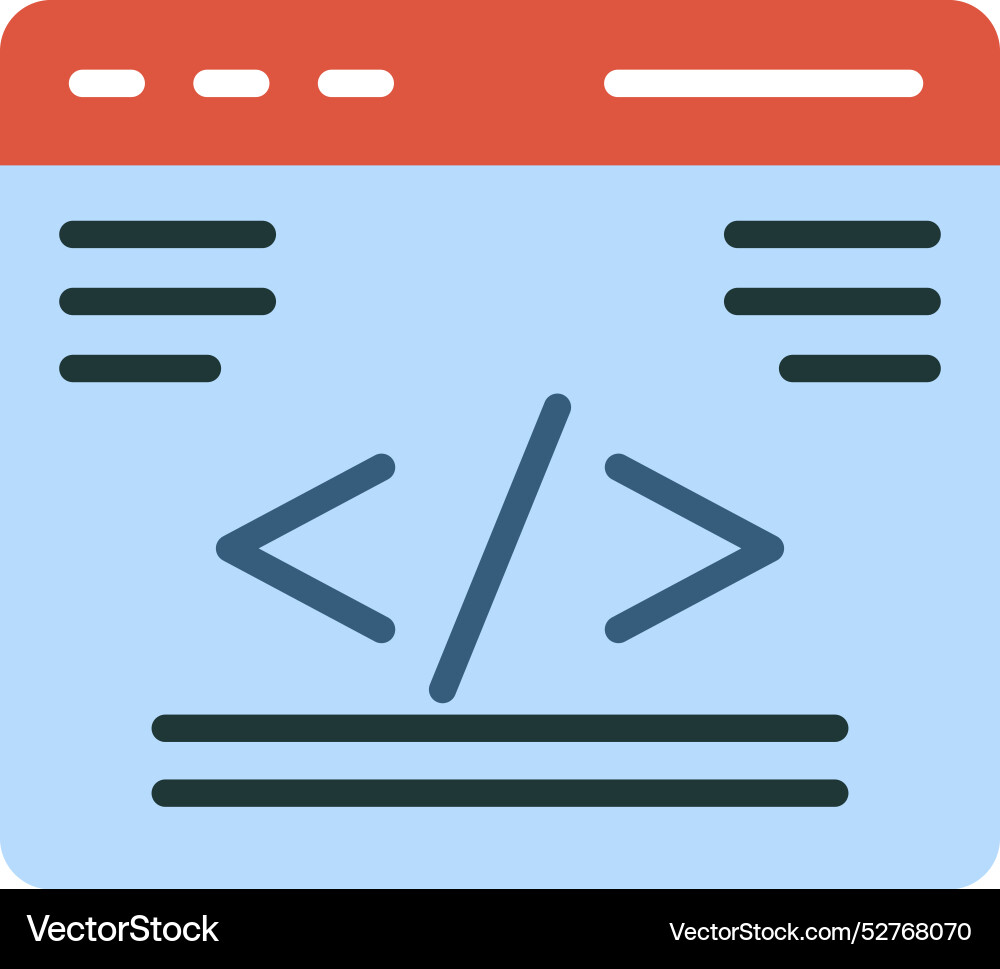 Web programming icon design vector image