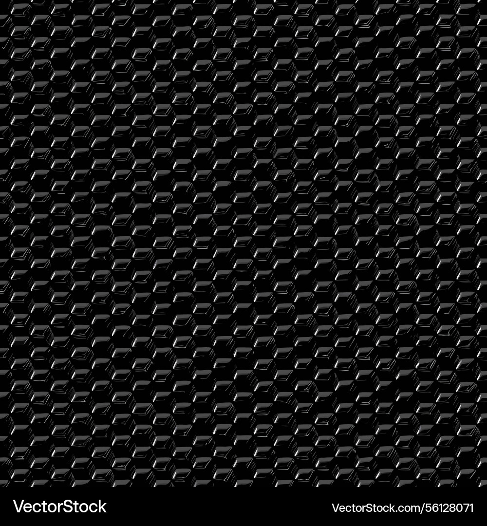 Abstract black hexagon pattern seamless texture vector image