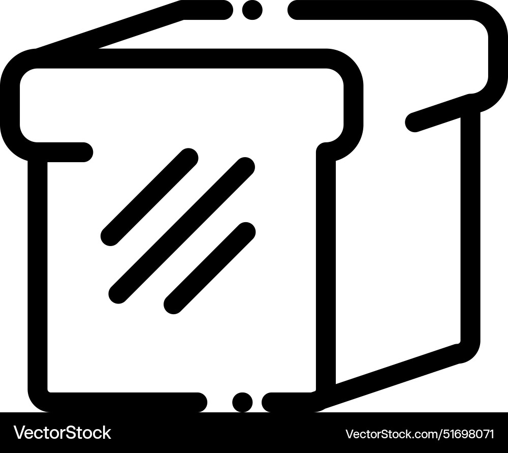 Breads icon thin linear style design isolated Vector Image
