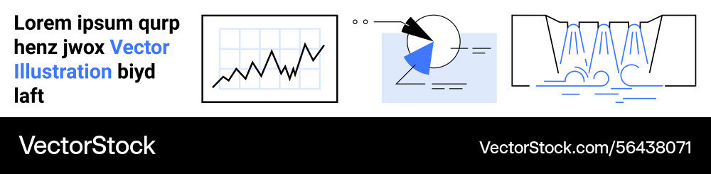 Data visualization elements featuring charts Data visualization elements featuring charts vector image