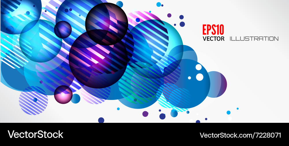 Dynamic Color Round Elements Background Vector Image